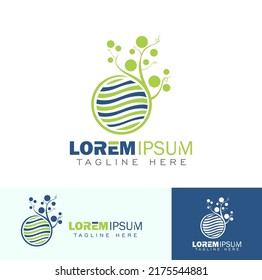 A vector illustration set of Simple Tree Line Logo Sign