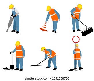 7,241 Road worker cartoon Images, Stock Photos & Vectors | Shutterstock