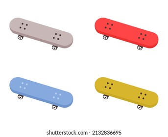 Vector illustration set of a skate board for entertainment, perfect for sports advertising