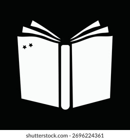 Icono de educación de fondo de libro blanco y uso de aprendizaje