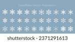Vector illustration set of snowflakes