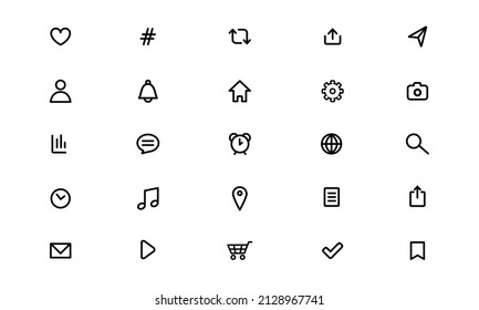 Vector Illustration Set Of SNS Icons