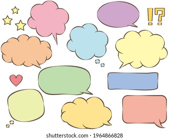 Conjunto de ilustraciones vectoriales de burbujas de voz. Titulares. Llamadas.