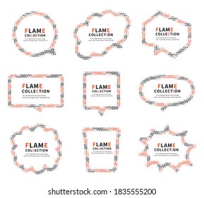 Vector illustration set of speech bubbles.