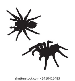 Vector Illustration of Set of Spider Silhouette