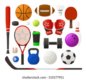 Sports Equipment Set High Res Stock Images Shutterstock