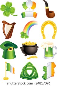 Vector illustration - set of  St. Patrick's icon