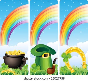 Vector illustration - set of  st. patrick's banner