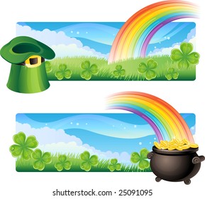 Vector illustration - set of  st. patrick's banner