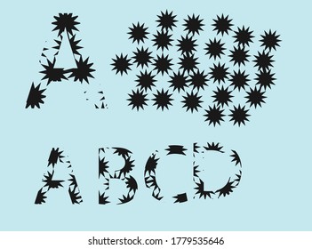 vector illustration of a set of star symbols