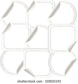 vector illustration of set of sticker and label