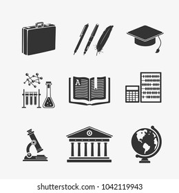Vector Illustration set of symbols for education