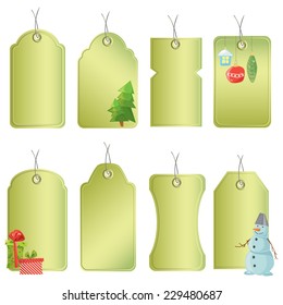 Vector illustration of a set of tags and labels for Christmas sales and presents, eps 10