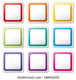 Vector illustration of set of tags on white background