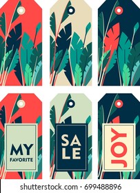 Vector illustration set of tags, price tags for sales, purchases and stores, template for typography