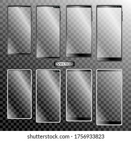 Vector illustration set templates phone models, smartphones for design