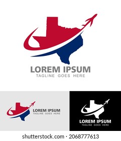 A Vector Illustration set of Texas State Travel Tourism Logo Vector