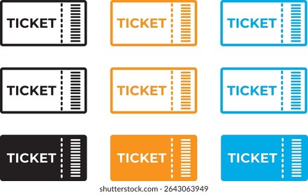 Vector illustration set of ticket icons