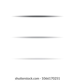 Vector illustration. Set of transparent shadows, isolated. 