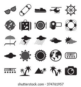 vector illustration of set of travel icons