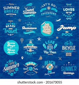 Vector Illustration - Set Of Travel And Summer Vacation Type Design