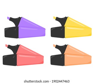 Vector illustration set of two highlighter for design material