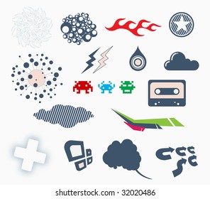 Vector illustration - set of urban Design Elements
