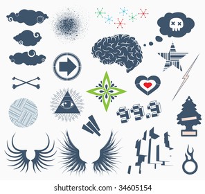 Vector illustration - set of urban Design Elements