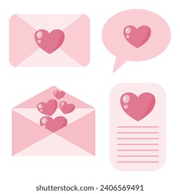 Ilustración vectorial Set de San Valentín 