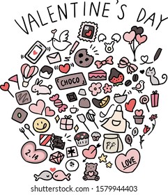 Vector illustration set of valentine's day