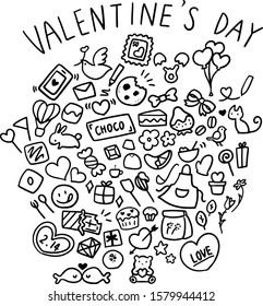 Vector illustration set of valentine's day