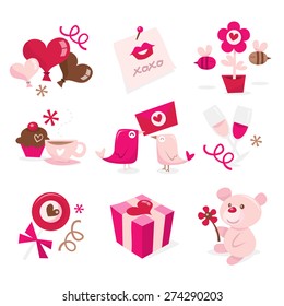 A vector illustration set of valentine's day theme.