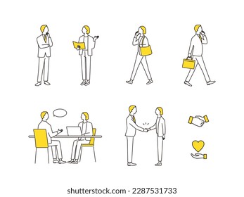 Vector illustration set of various business concept scenes