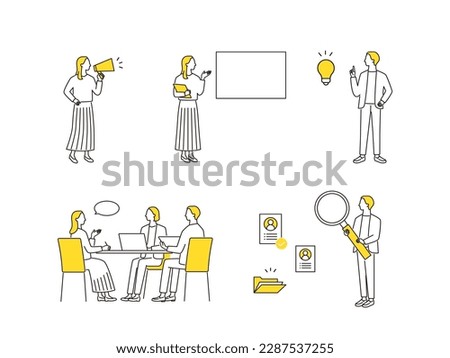Vector illustration set of various business concept scenes such as planning.
