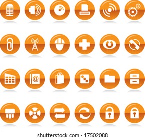 Vector illustration of a set of various icons and symbols