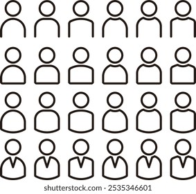 Vector illustration set of various people icons