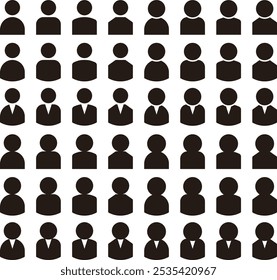 Vector illustration set of various people icons