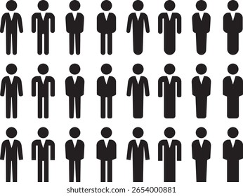 Vector illustration set of various people icons