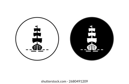 Vector illustration of a set of various ships on an isolated background	
