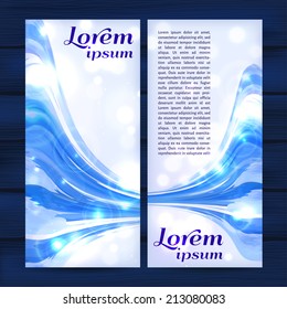 vector illustration. Set of vertical banners with watercolor texture