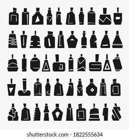 Vector Illustration Set Vials and Bottles