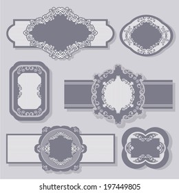 Vector illustration set of vintage labels