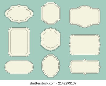 Vector illustration set of vintage labels.