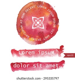Vector illustration of a set of watercolor backgrounds, isolated on white, for your art and design
