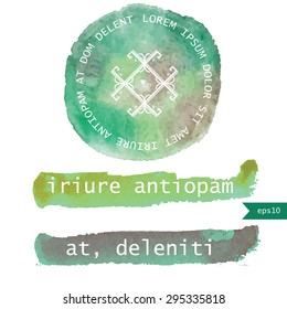 Vector illustration of a set of watercolor backgrounds, isolated on white, for your art and design