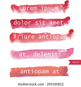 Vector illustration of a set of watercolor lines, isolated on white, for you art and design