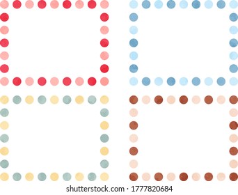 Vector illustration set of watercolor texture frame