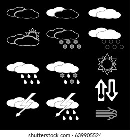 Vector illustration set of weather the icons.