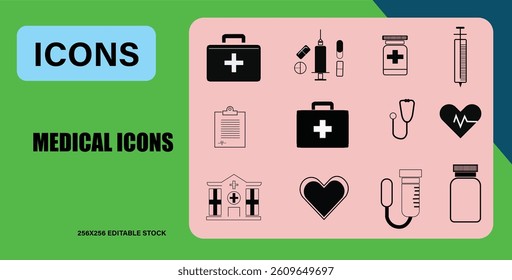 Vector illustration of a set of web design icons, symbols, and signs for business and technology concepts with all editable icons