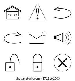 Vector illustration of a set of web icons
